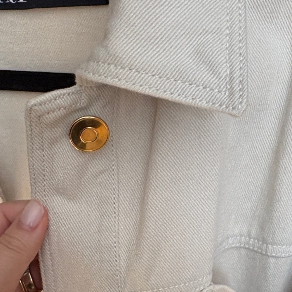 Zara Beige Button-Up Jacket - Picture 3 of 7